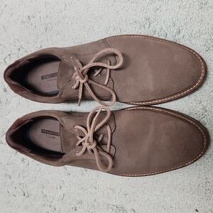 Clarks Taupe Suede Shoes Sz 11